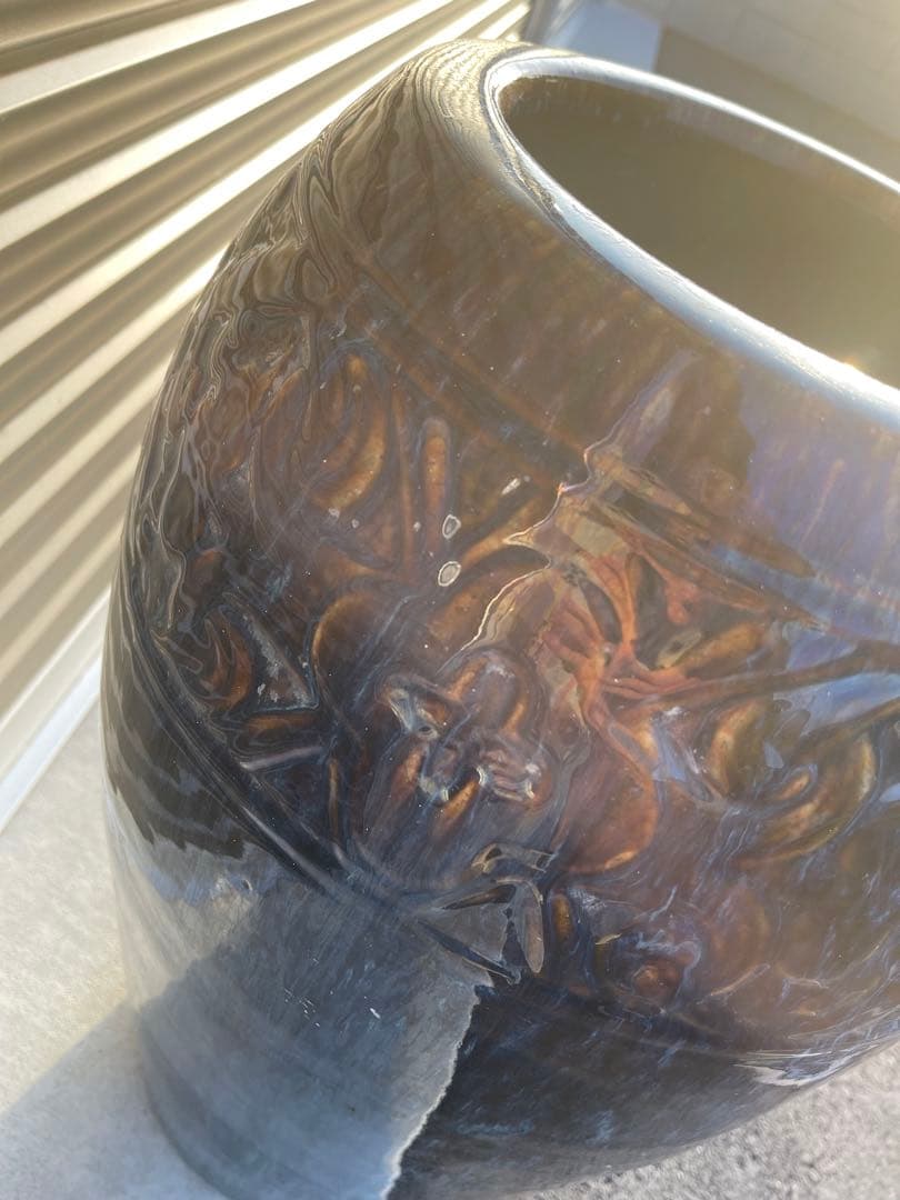 壺　陶器　花瓶　骨董品　傘だて　アンティーク