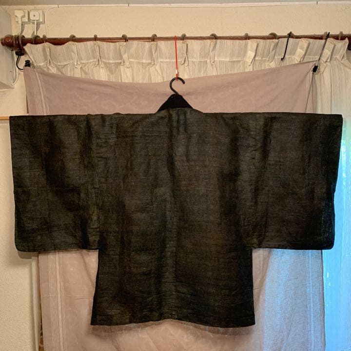 大正時代の麻古布！【 羽織ジャケット リメイク】襤褸 ボロ