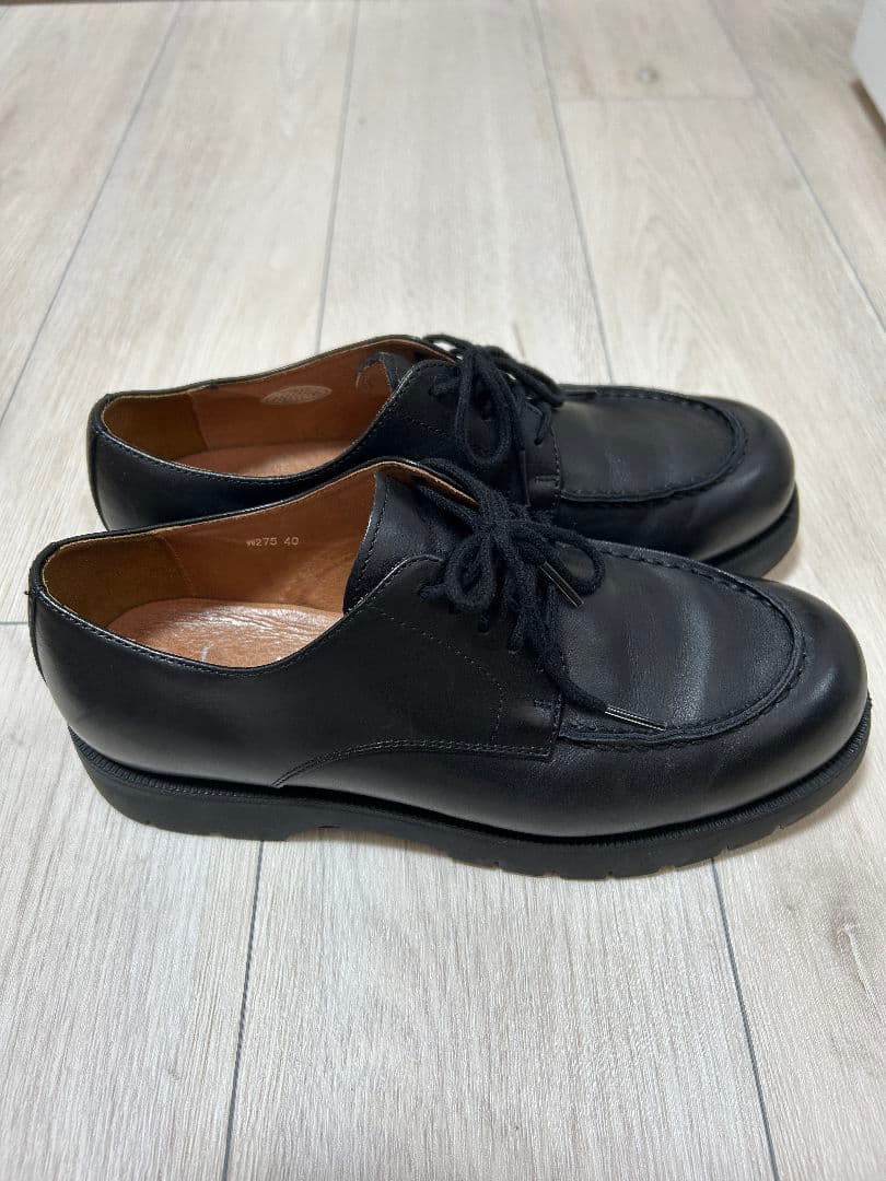 革靴 Uチップ レースアップシューズ WASH×whoop'-de-doo'