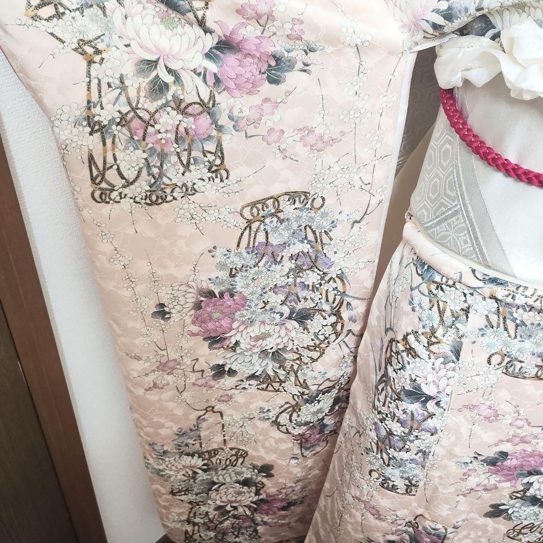 成人式正絹振袖フルセット　ベビーピンク　豪華　華やか　清楚　姫系　可愛い