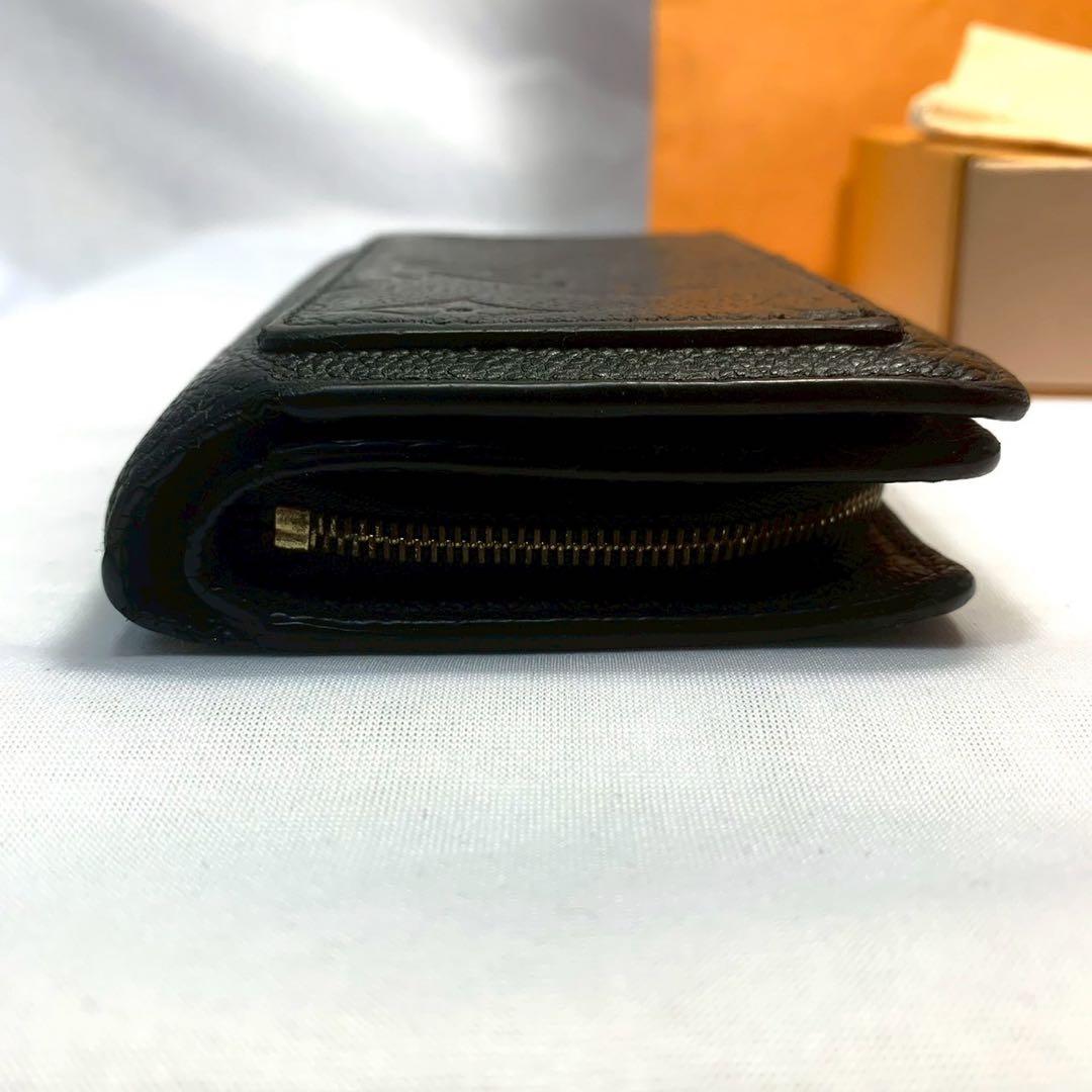 【新型】ルイヴィトン アンプラント クレア ブラック 二つ折り財布　RFID搭載