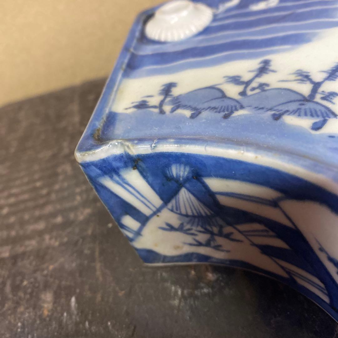 古伊万里扇形酒器