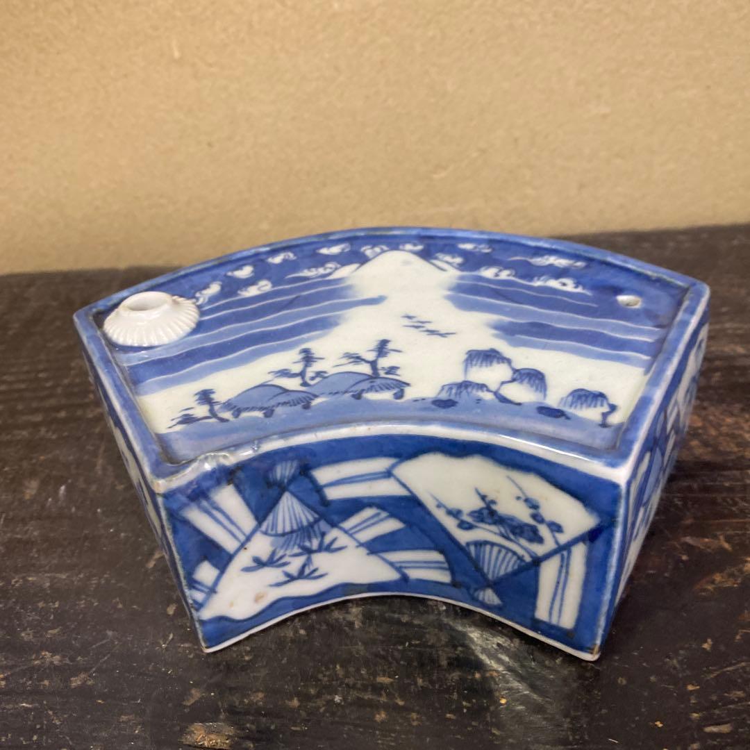 古伊万里扇形酒器