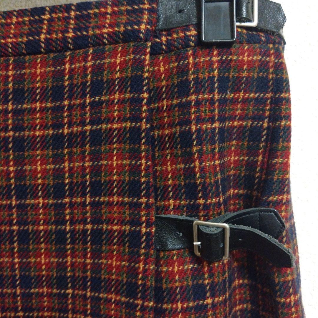 マーガレットハウエル　チェック柄ラップスカート