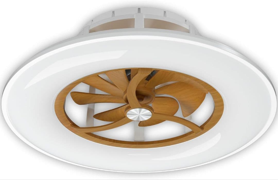 ファン 付 LED シーリングライト 〜10畳 用 木目調 リモコン付 未使用品