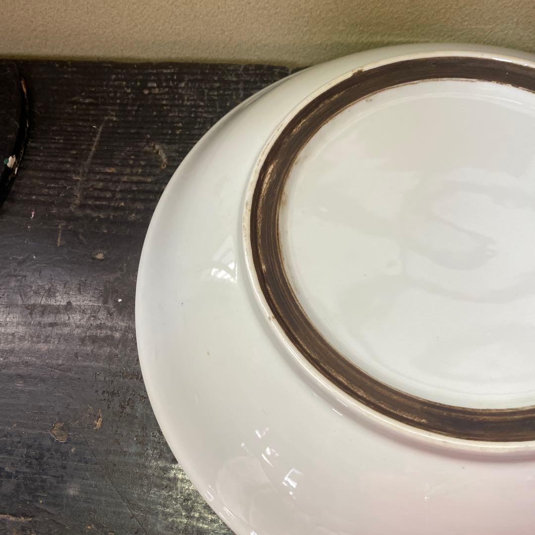 中国美術　古玩　粉彩草花文大皿