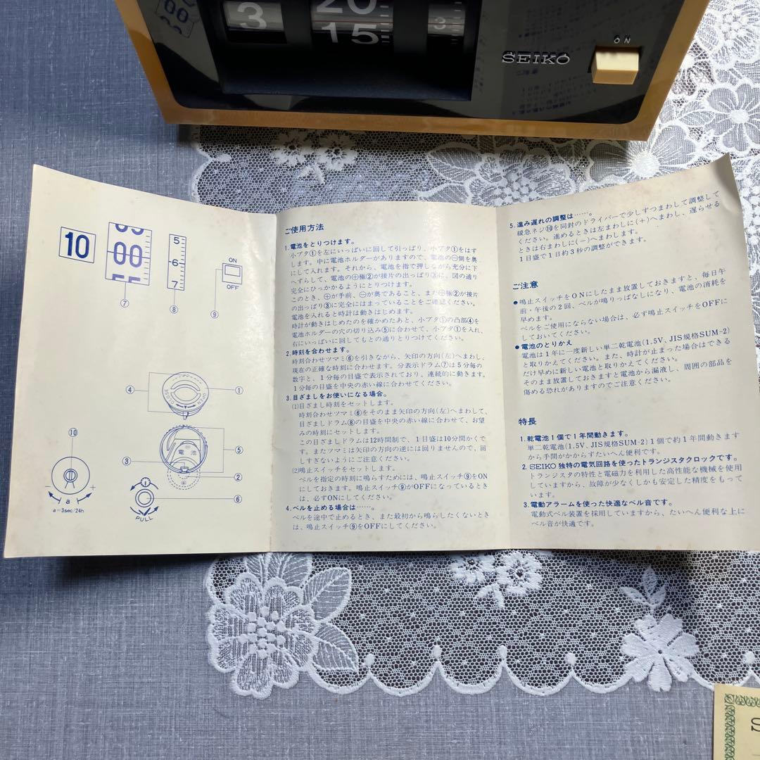 昭和レトロ SEIKO パタパタ時計 TN-502 日本製 現状品