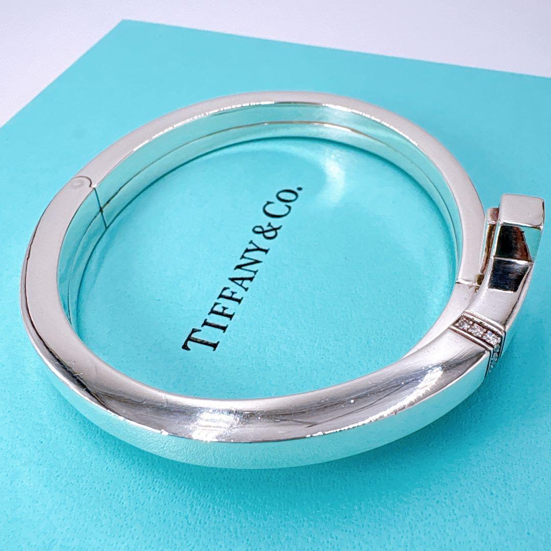 美品レア ティファニー Tスクエア ラップ ブレスレット ダイヤ シルバー925