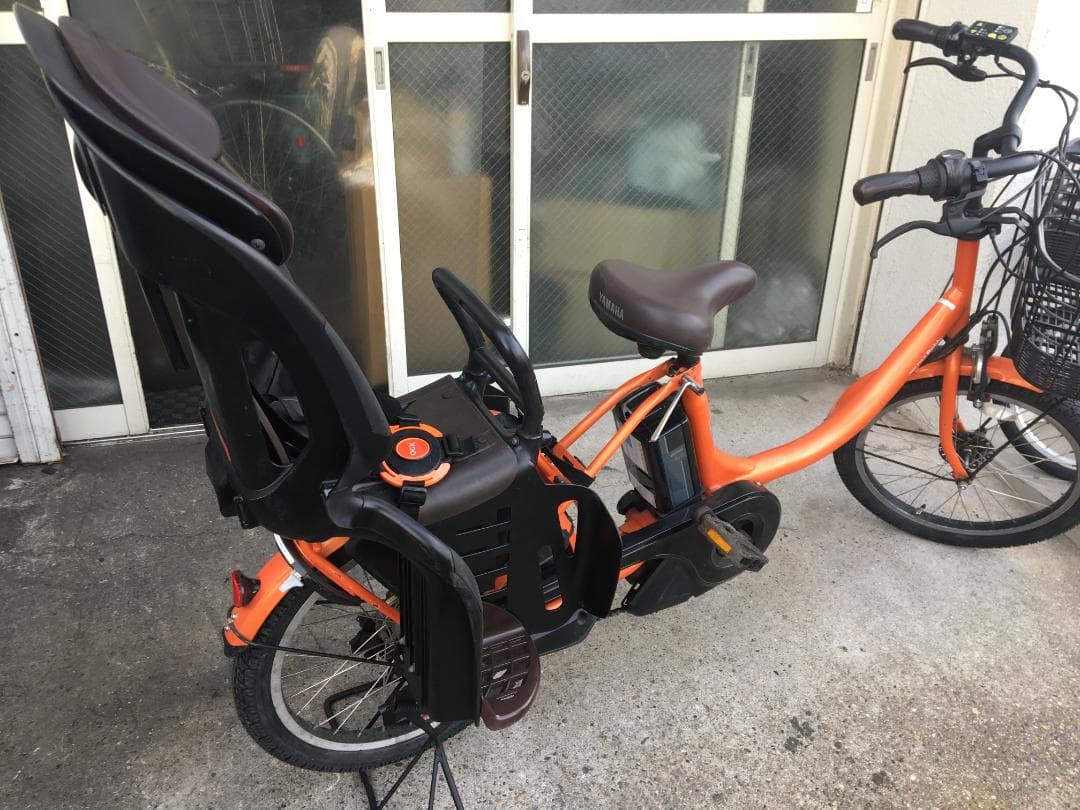 地域限定送料無料　パスバビー　子供乗せ　12,3AH　オレンジ　電動自転車