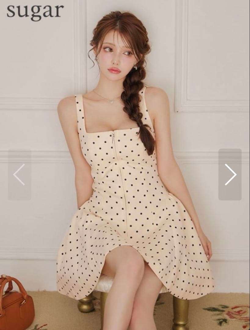 ERUKEI エルケイ　ドット柄ドレス