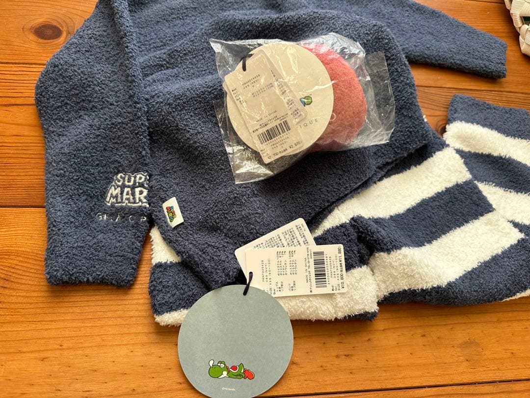 【新品未使用】ジェラートピケ×マリオ キノピオ xxsサイズ ラトル付