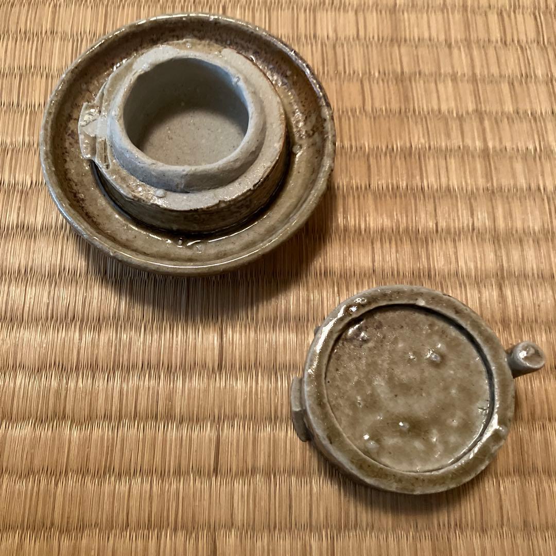 茶臼の信楽香合　炉開き、口切りに最適　名工・高橋楽斎造