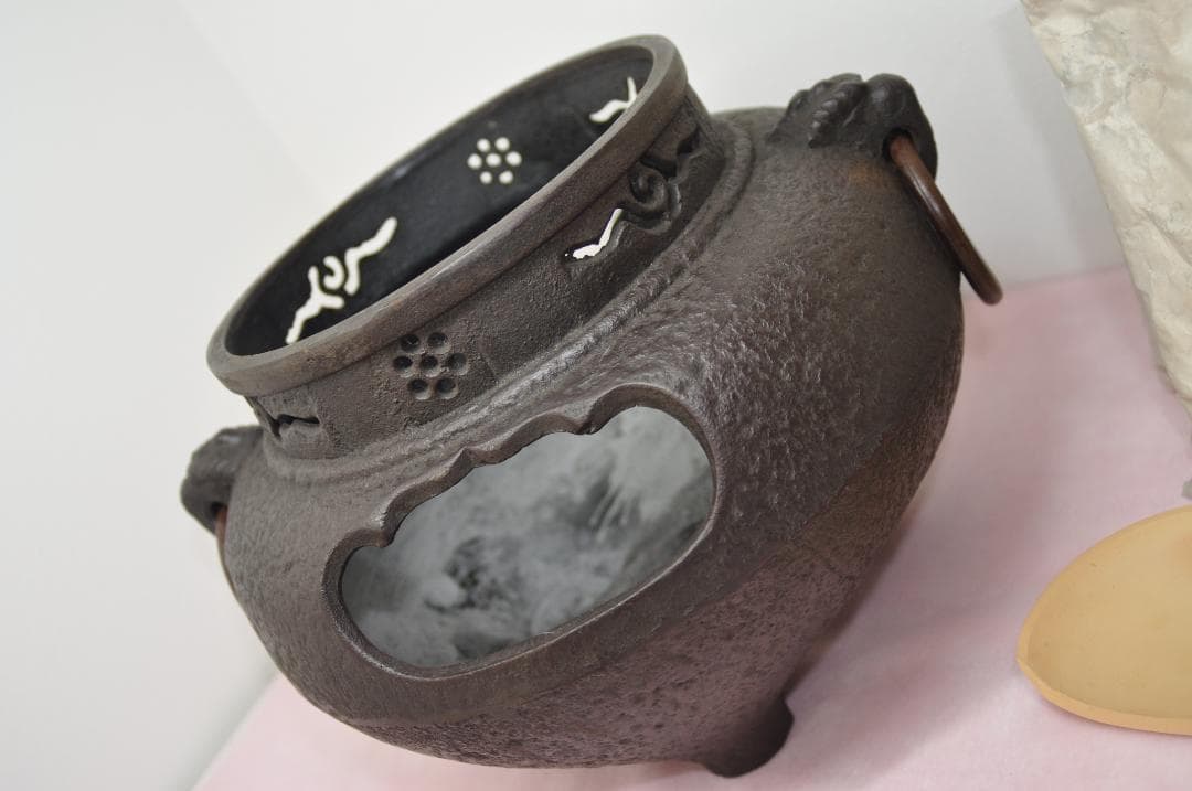 ♪【稀製品】茶道具■風炉釜■鉄瓶 鉄釜 風炉灰 まとめて■86 ♪