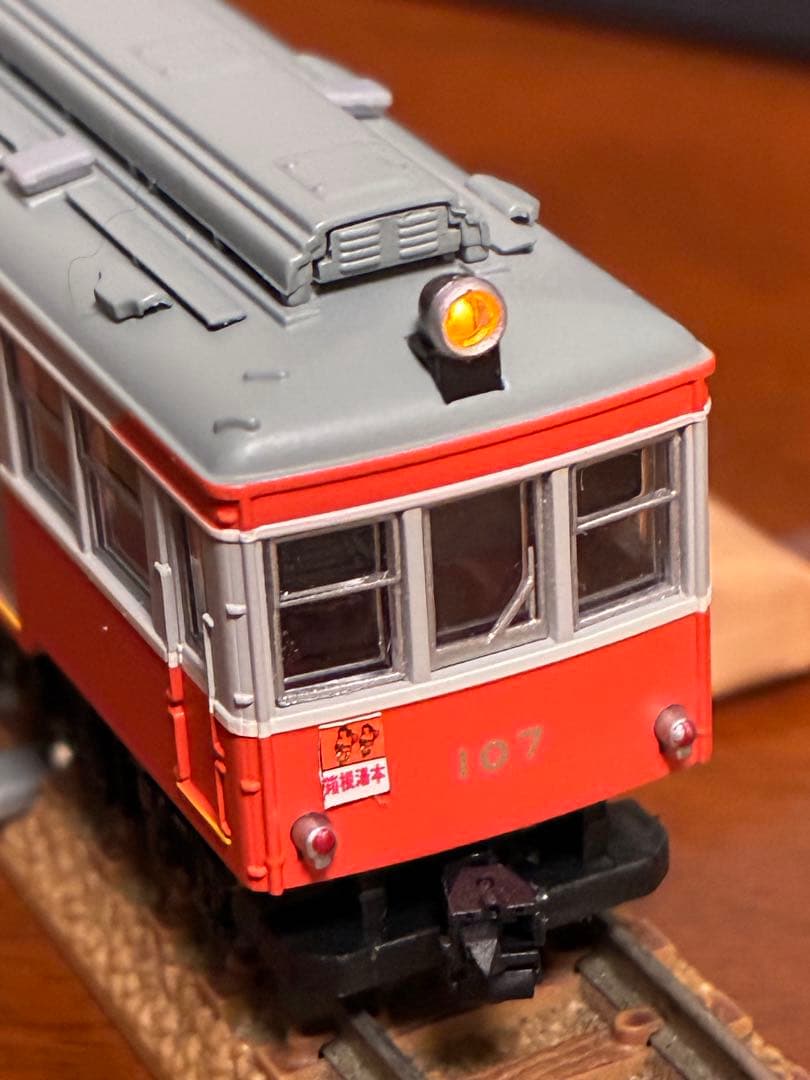 箱根登山鉄道モハ1形 ステンレスドア仕様(2輌セット) ライト点灯動力動作確認済