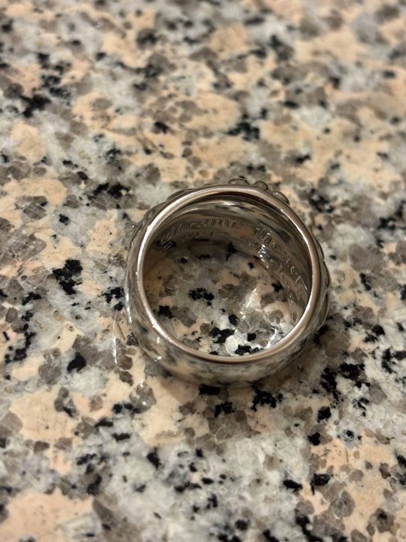 牧瀬 クロムハーツ925リングフローラルクロス