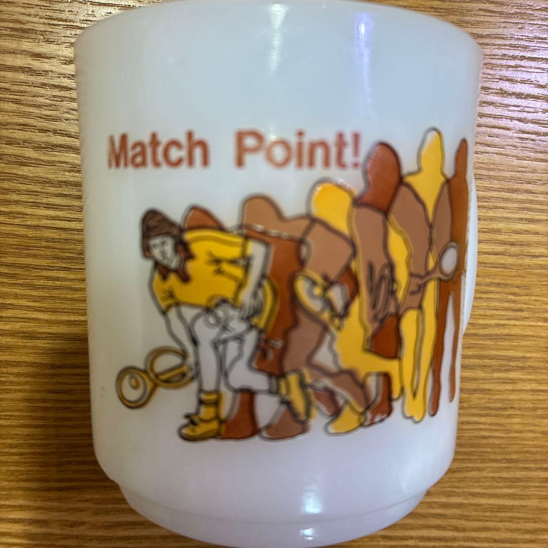 GLASBAKE グラスベイク　ビンテージ　テニス マグカップ　ファイヤーキング