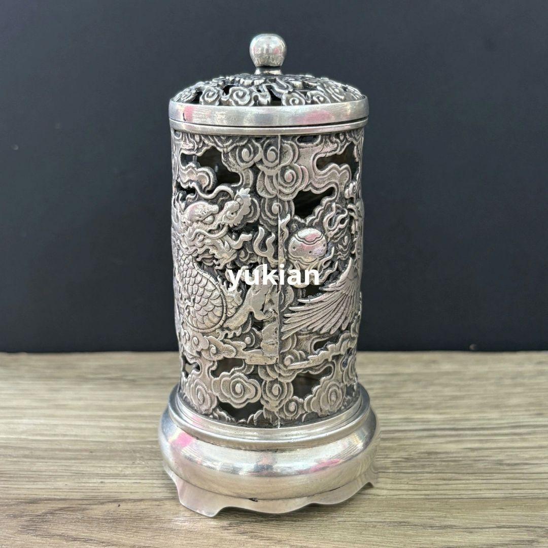 铜器 龙凤呈祥香炉 香道具 装飾品 工芸品 美術品置物