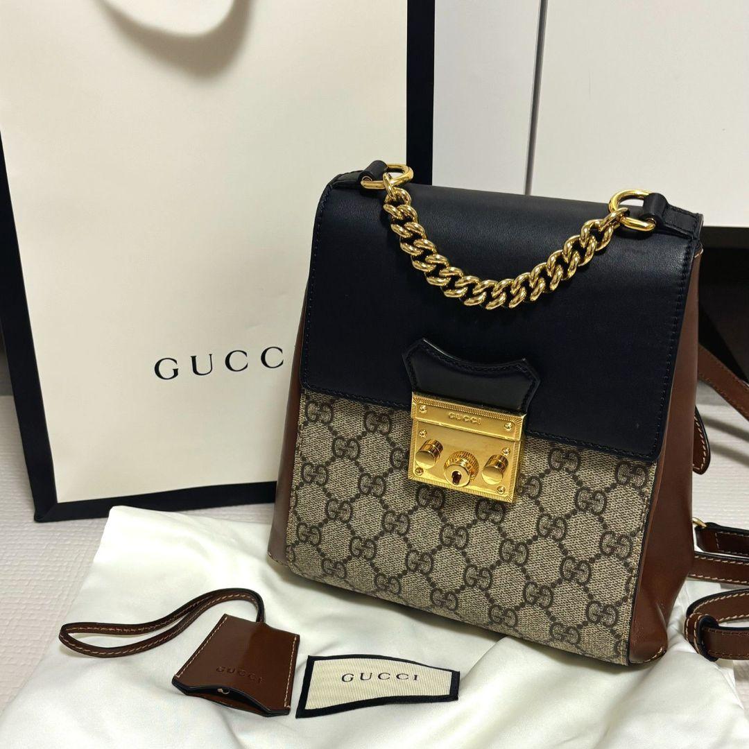 【未使用】GUCCI グッチ GG スプリーム キャンバスミニバックパック