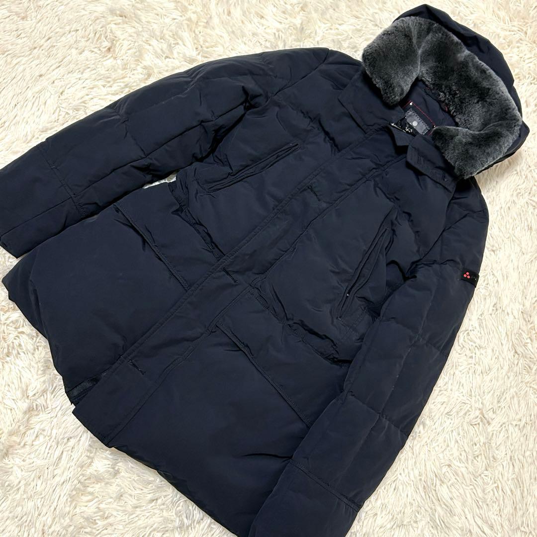 ピューテリー　PEUTEREY ブルゾン　ジャンパー　中綿　フード　ブラック　S