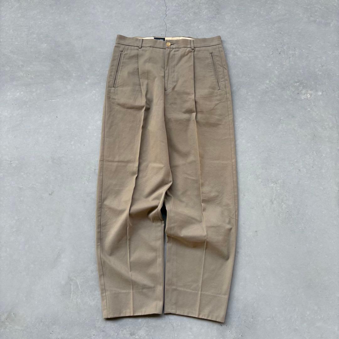 90s GIORGIO ARMANI スラックス　チノパン　ワイド　イタリア製