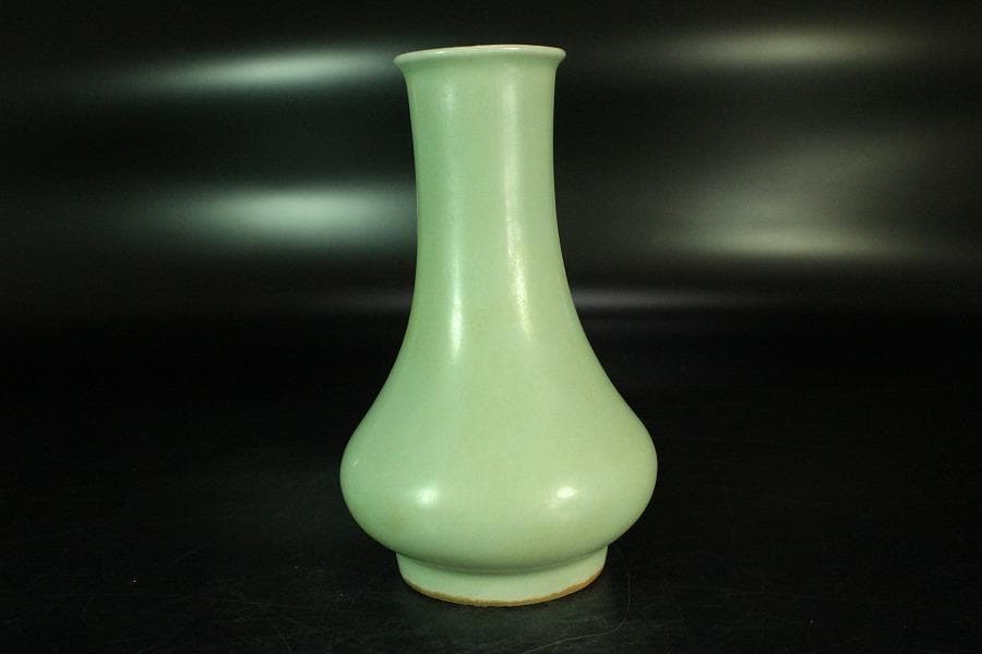 中国美術 青磁 瓶 尺立 茶道具伝来(K-A857)