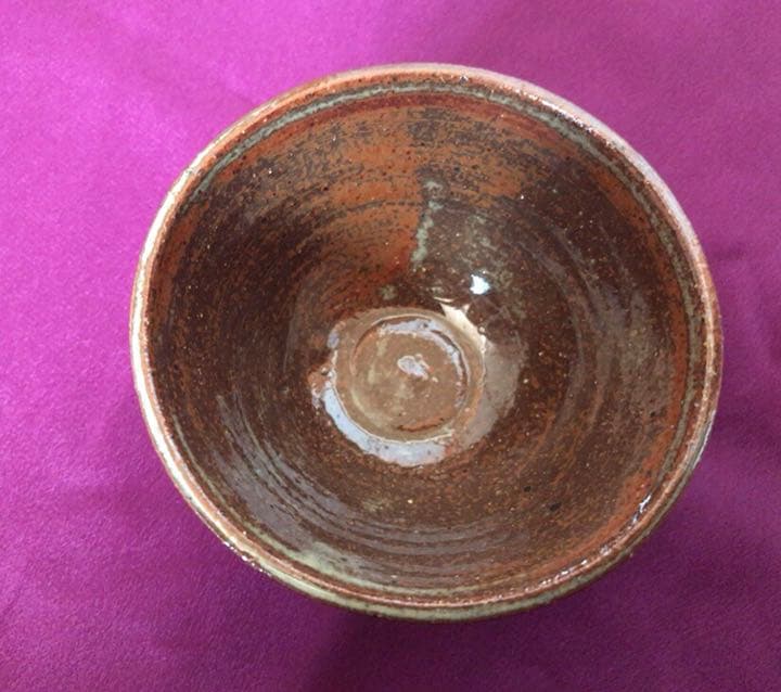 茶道具　常滑樂七　赤楽茶碗☆共箱☆おまけ湯呑み付