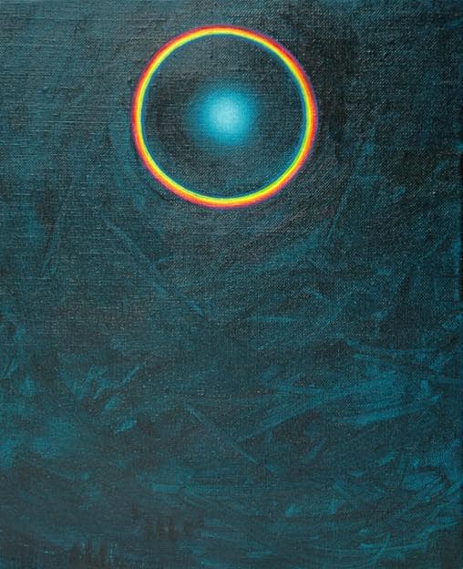 油絵 菅家令子 絵 絵画インテリア額付(銀) F3-GB62023 風景祈り希望