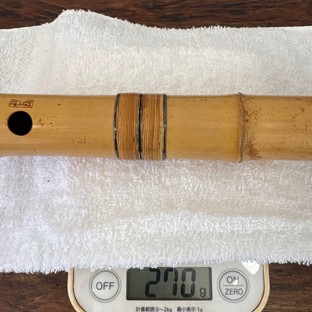 尺八　竹治　銀三線　竹製　琴古流　約42㎝