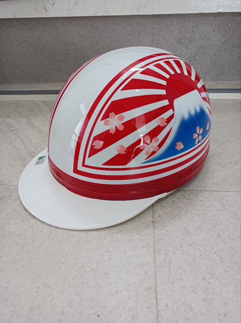 カスタムコルク半　白赤富士日章　富士青　桜花