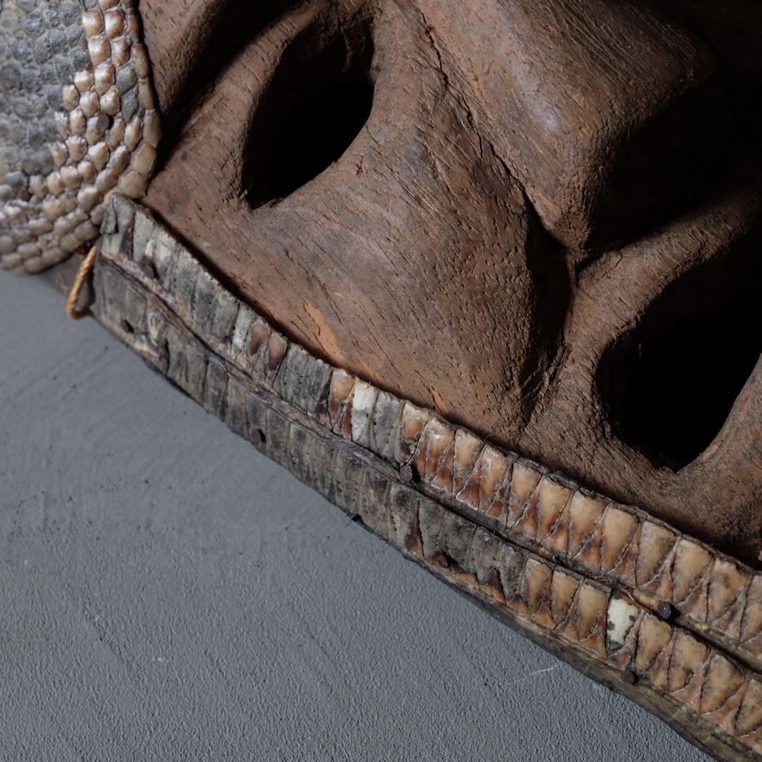 メキシコ 木彫りのマスク　木彫 彫刻 仮面 アート 芸美術 古道具 アンティーク