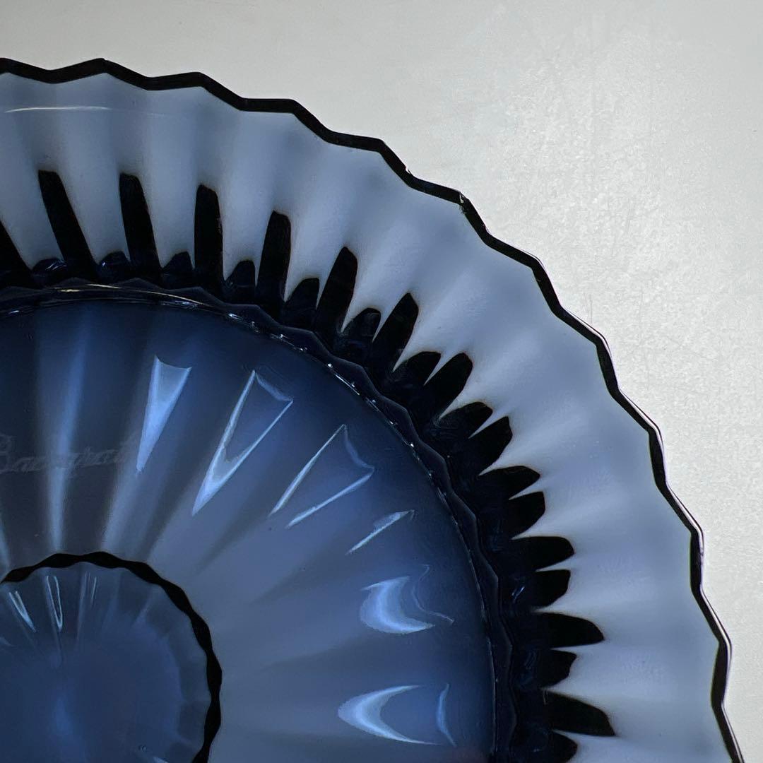 バカラ　ミルニュイ　ミッドナイトブループレート　幅13㎝　東Y7-0530⭐︎1F