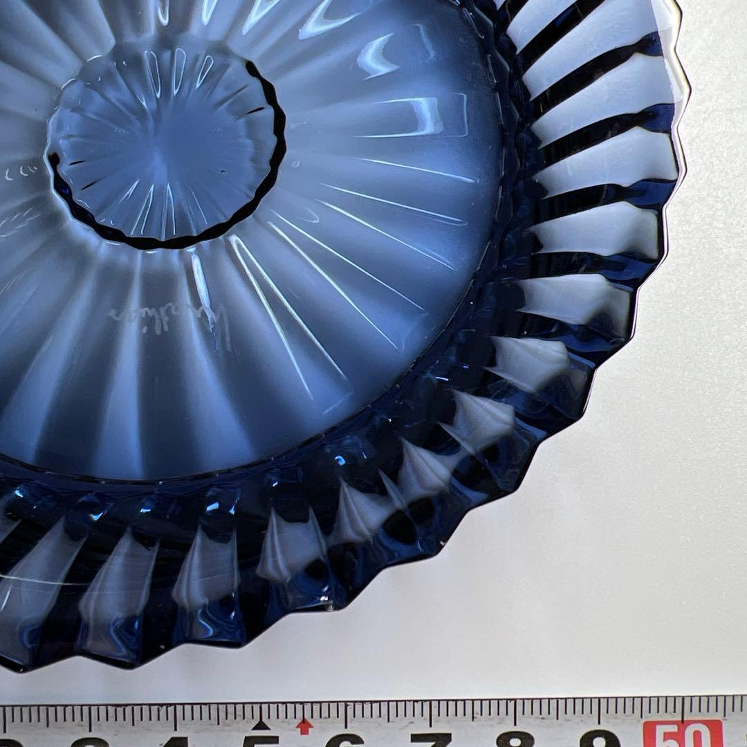 バカラ　ミルニュイ　ミッドナイトブループレート　幅13㎝　東Y7-0530⭐︎1F