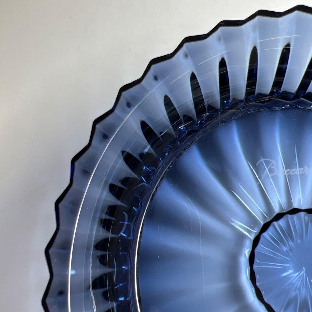 バカラ　ミルニュイ　ミッドナイトブループレート　幅13㎝　東Y7-0530⭐︎1F