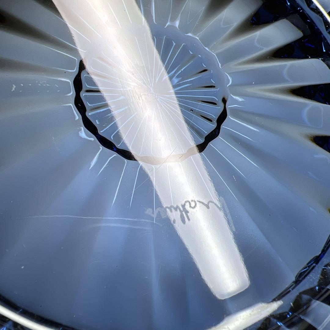 バカラ　ミルニュイ　ミッドナイトブループレート　幅13㎝　東Y7-0530⭐︎1F