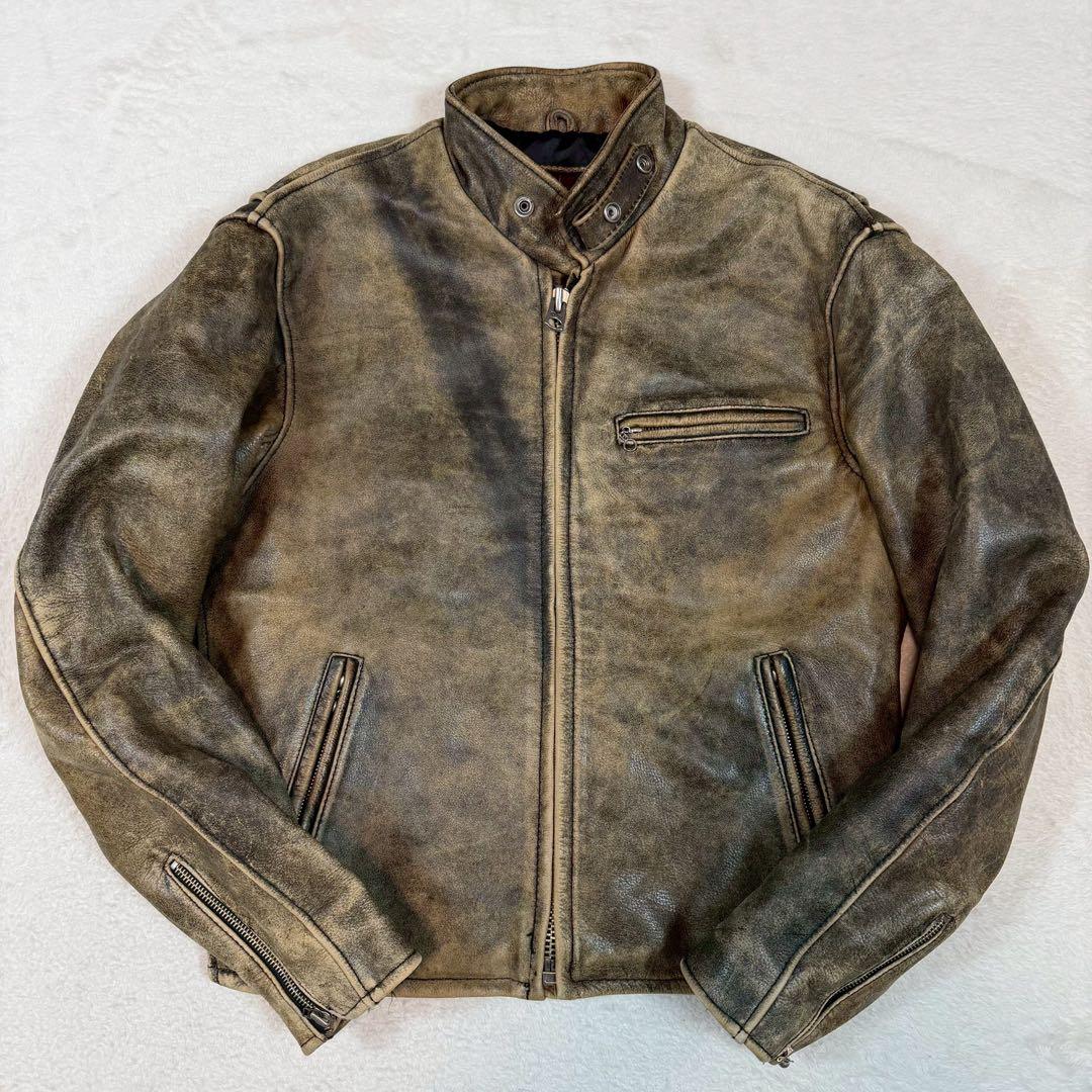 SIZE40 B-McCOY'S ライダースジャケット ステアハイド Lサイズ