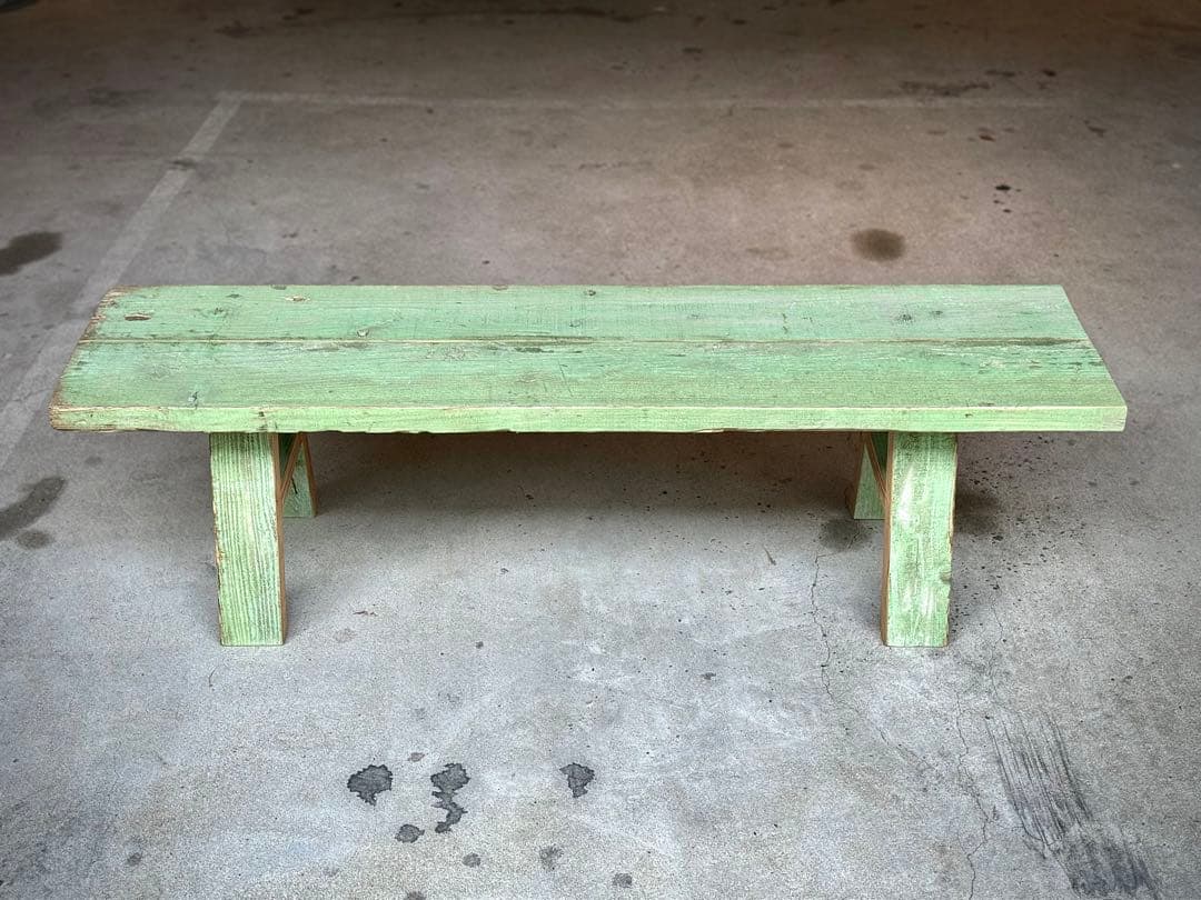 古材ベンチ　ウレタン塗装