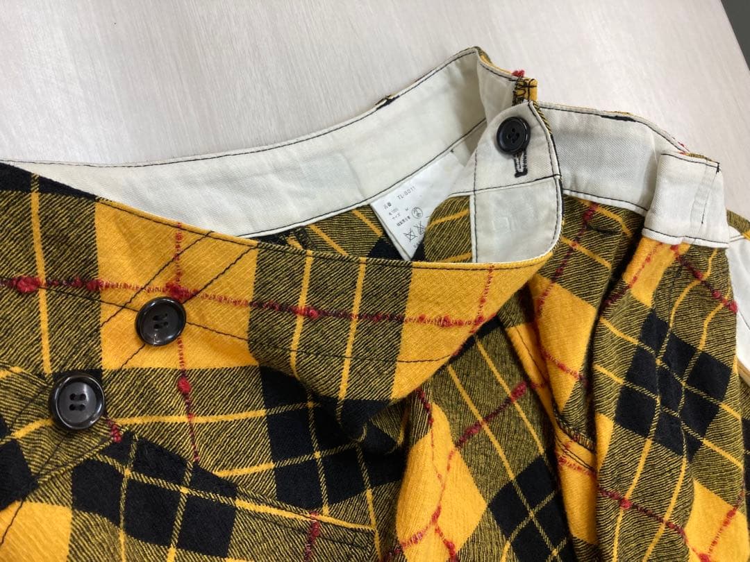 トリココムデギャルソン　タータンチェック巻きスカート