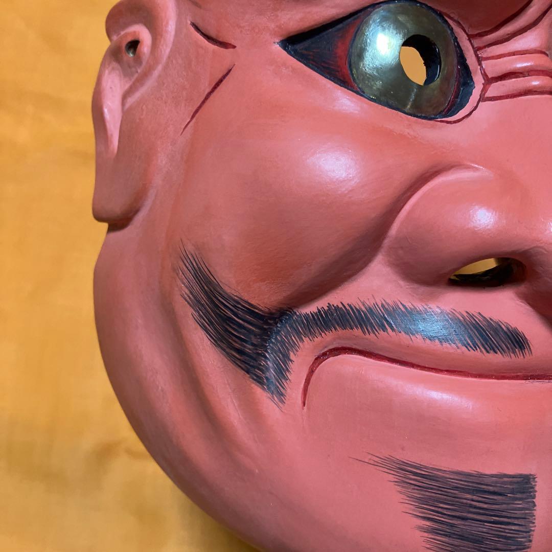 美品　能面　小癋見　こべしみ　木彫り　手彫り