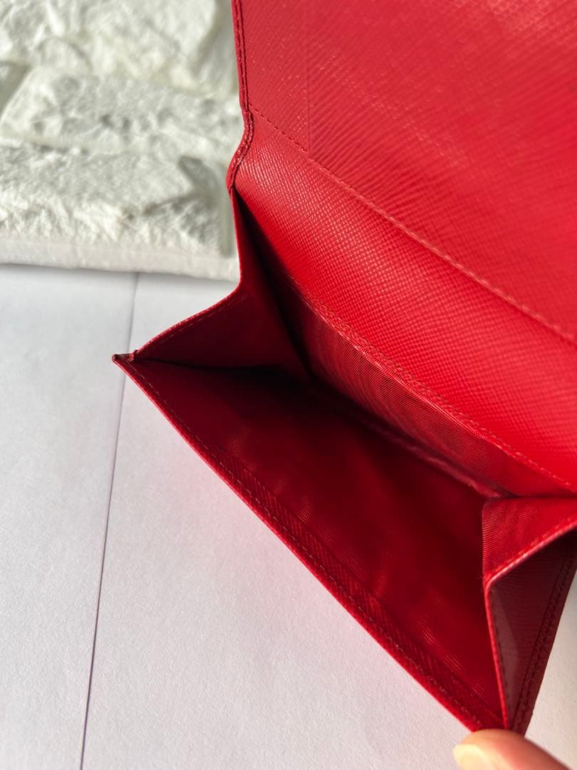 PRADA プラダ　サフィアーノレザー ケース　カードケース　 レッド