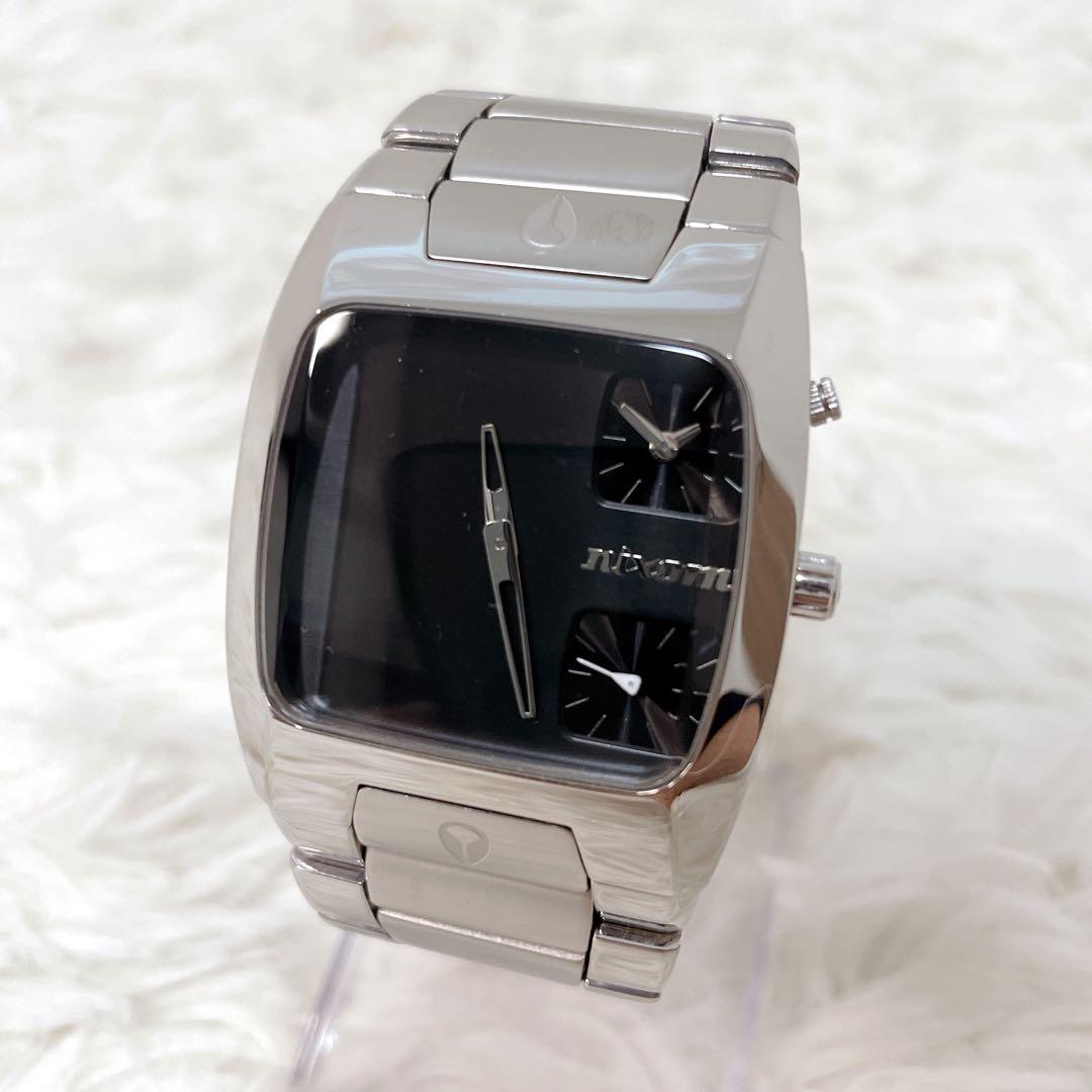 希少✨ 旧ロゴ　動作品 NIXON ニクソン クロノグラフ THE BANKS