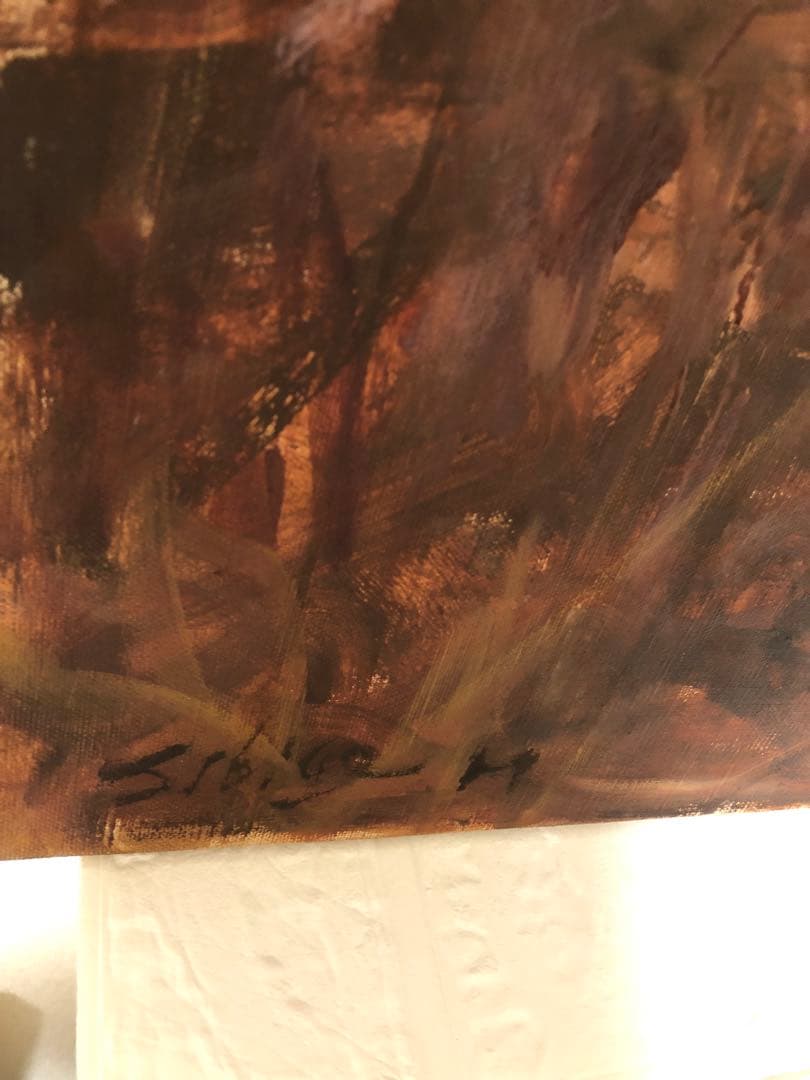 油絵（赤い大地）Ｐ15