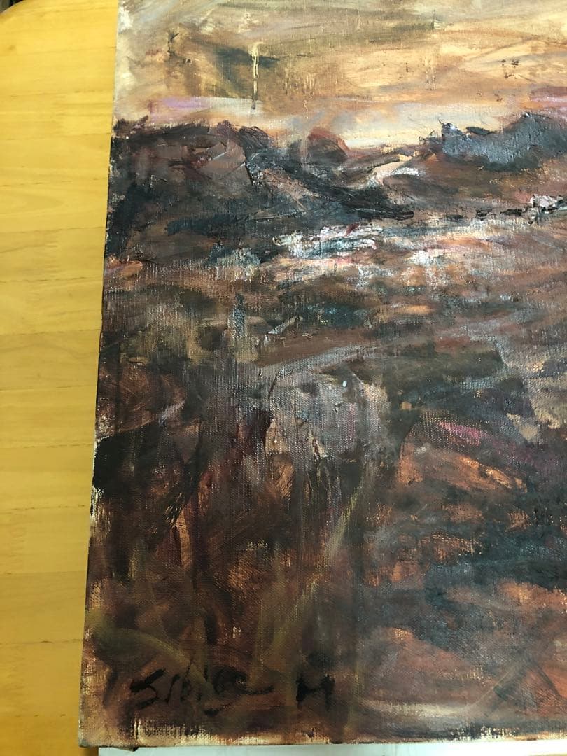 油絵（赤い大地）Ｐ15