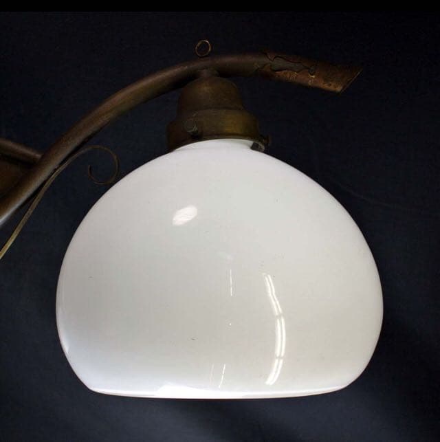 三灯式　和製　シャンデリア　骨董　電笠