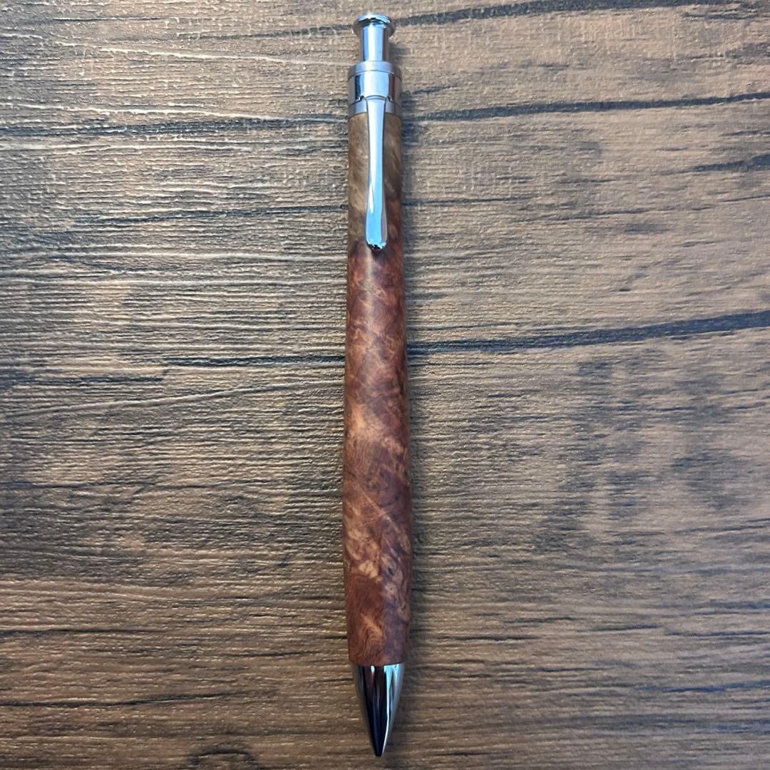 工房楔 シャープペンシル 0.5mm 花梨紅白（こぶ杢）真鍮パイプ