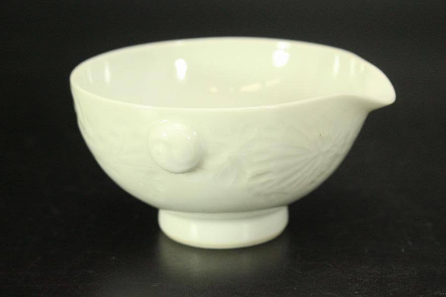 出石焼 煎茶器 宝瓶 湯冷 碗 共箱(メ1537)