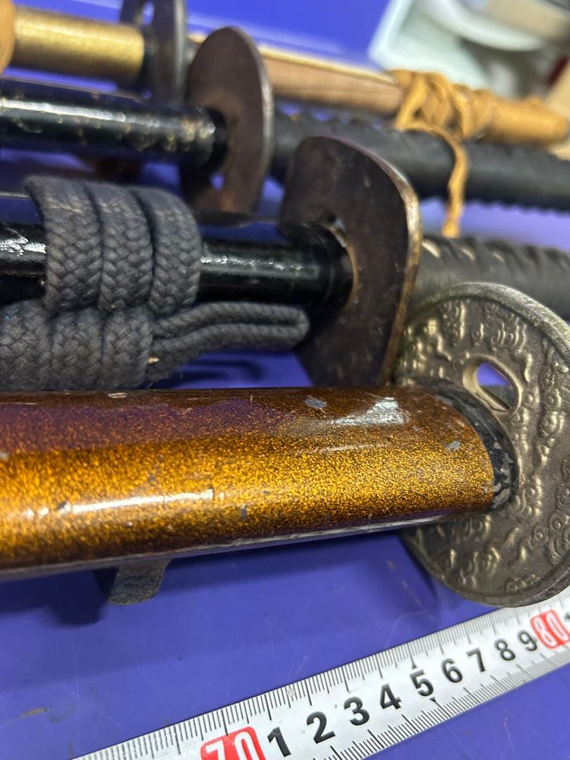 T）模造刀 日本刀 昭和レトロ 4本セット 日本太刀