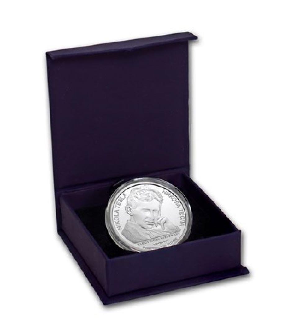 2018 テスラ銀貨 100ディナール　交流器　1オンス　1枚