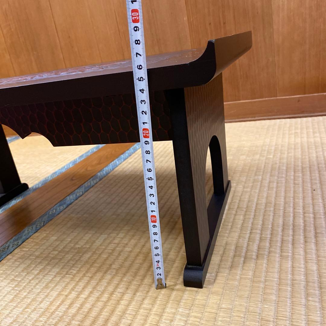 文机　鎌倉彫　花柄　折りたたみ　レトロモダン　昭和レトロ　花台　写経台　伝統工芸