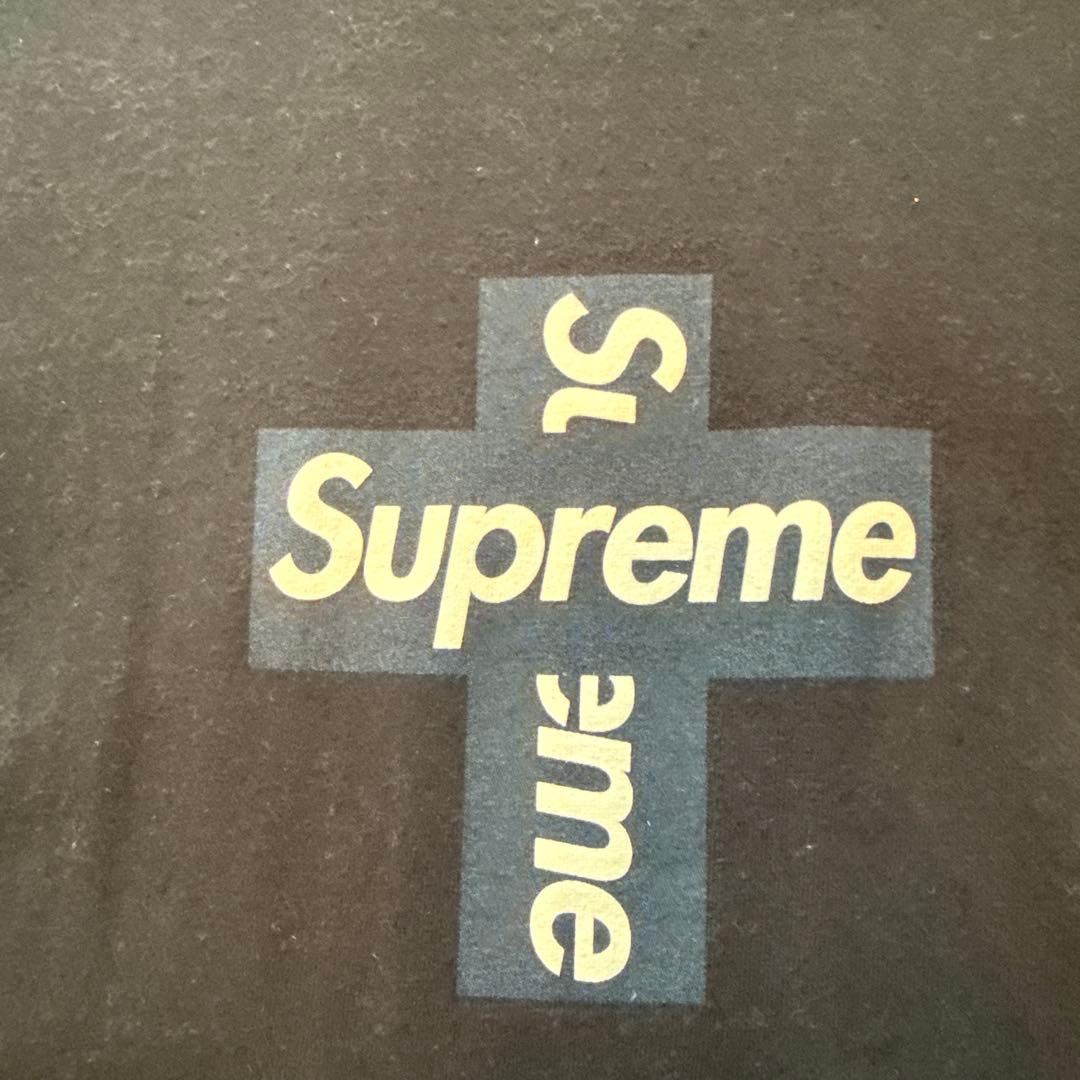 Supreme クロスデザイン Tシャツ M ネイビー