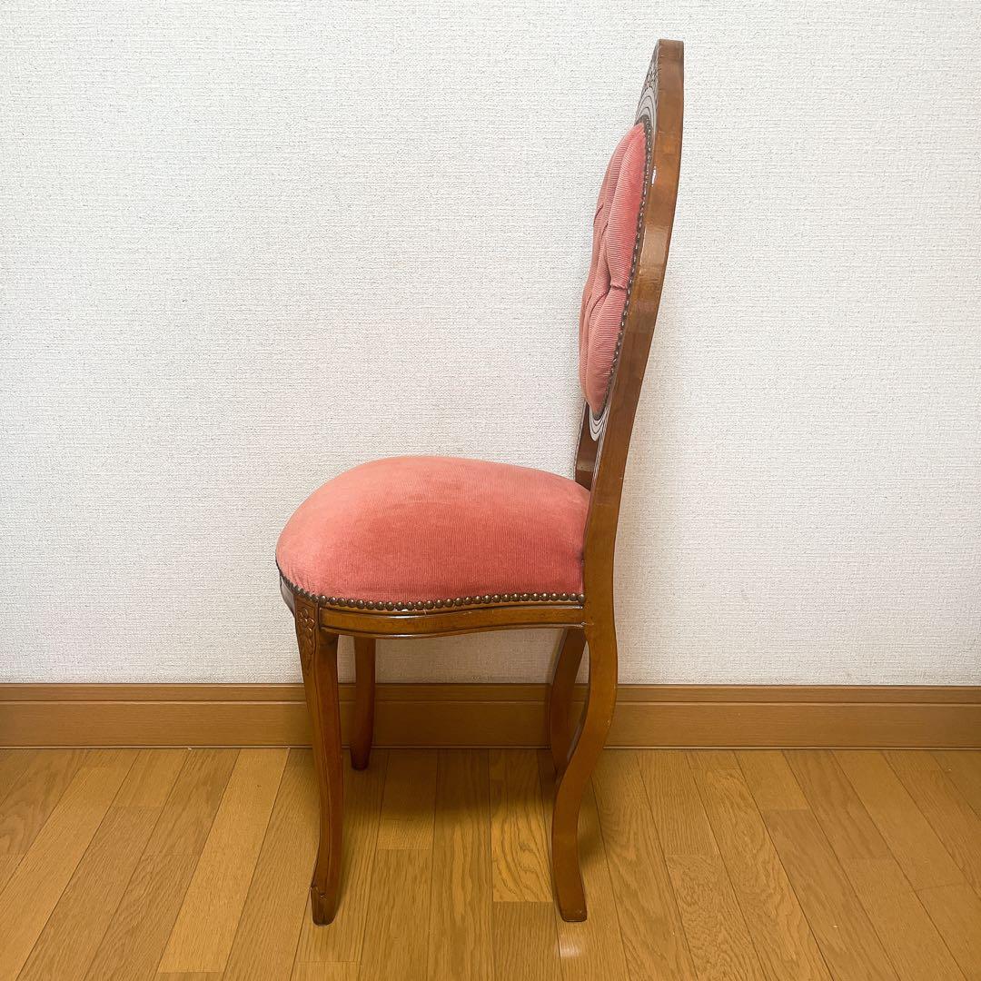 アンティーク調 猫脚チェア ロココ調 彫刻 鋲 椅子 ダイニングチェア